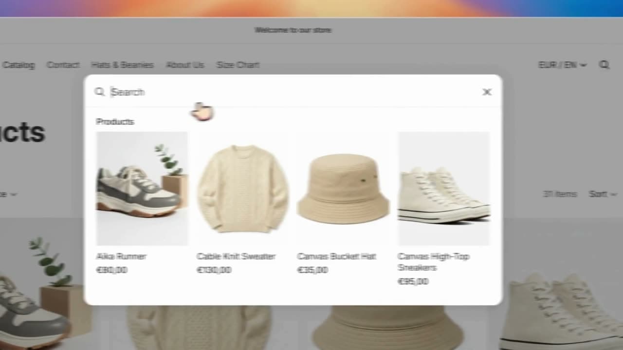 Inzwa shopping assistant guiding a shopper from search to a recommended product